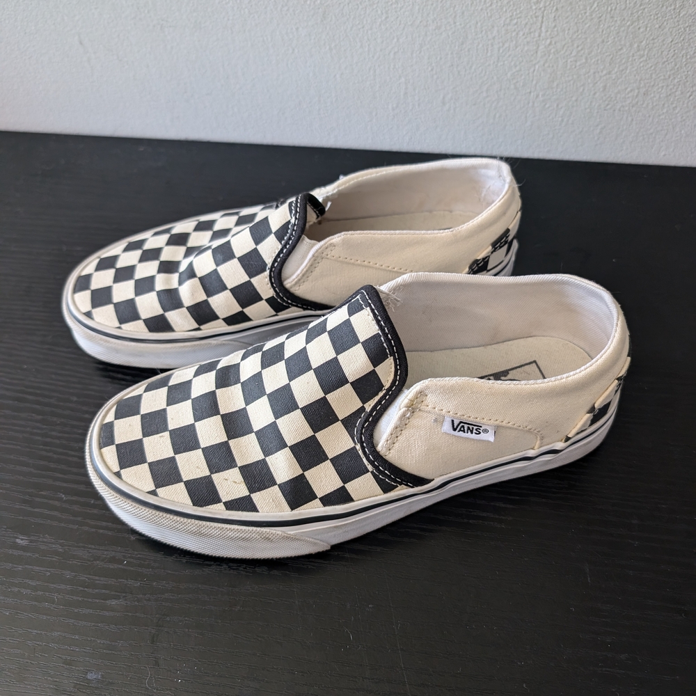 Vans Classic Black and White Canvas Sneakers